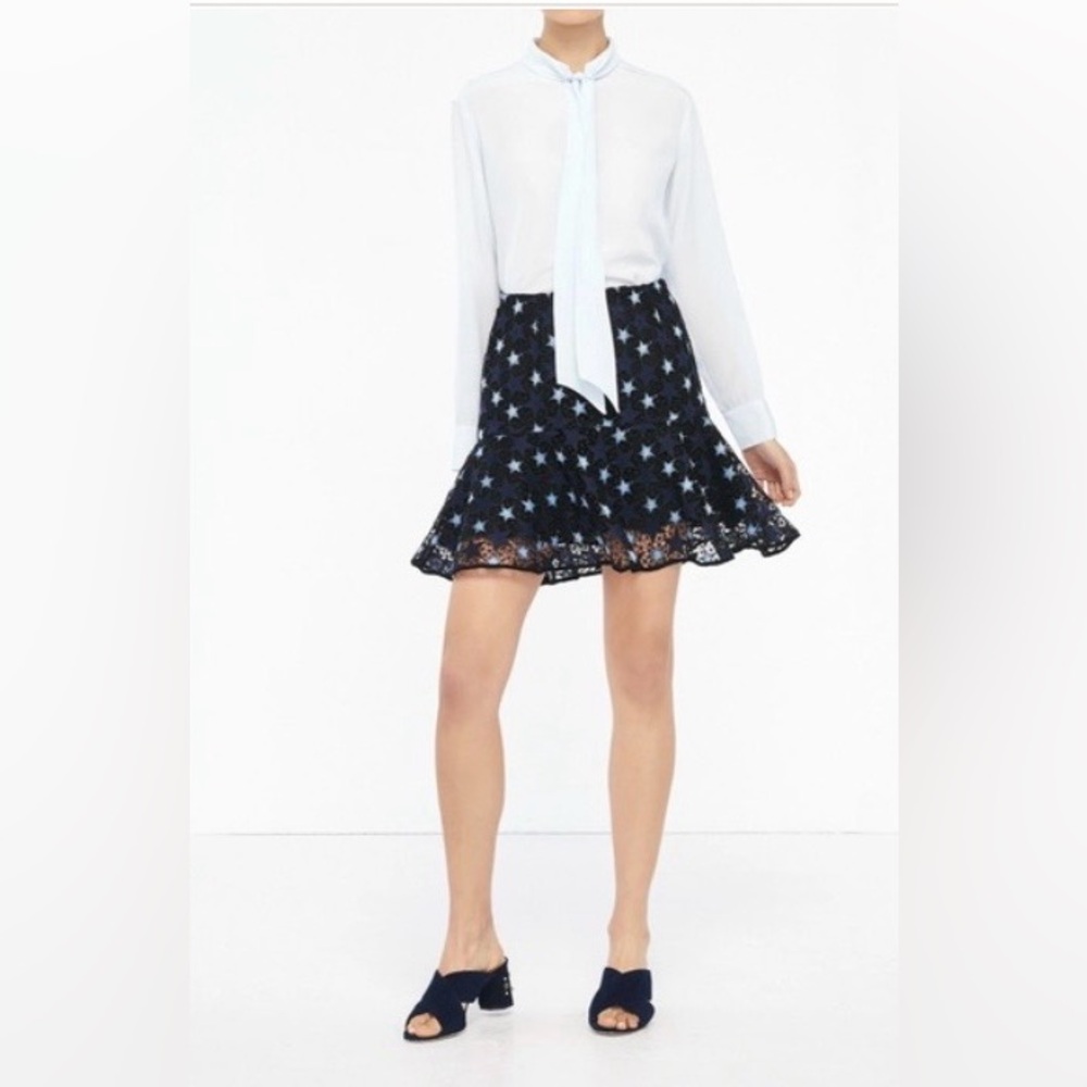 Sandro Navy star lace mini skirt size 1/ US small